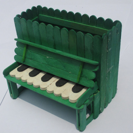 Ice cream stick diy handmade piano popsicle stick model making children's puzzle assembly toy piano material Ice cream stick diy handmade piano popsicle stick model making children's puzzle assembly toy piano material