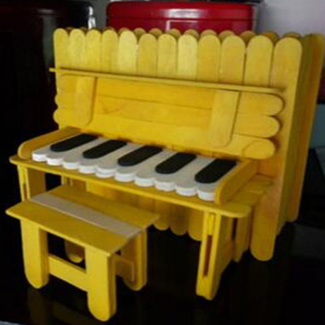 Ice cream stick diy handmade piano popsicle stick model making children's puzzle assembly toy piano material Ice cream stick diy handmade piano popsicle stick model making children's puzzle assembly toy piano material