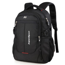 Computer shoulder bag mens middle school bag female backpack travel 15 6 inches black large edition increased
