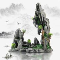 Balcony water circulation office fish tank rockery bonsai large desktop large aquarium plant small creative