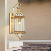 Outdoor wall lamp European style retro all copper outdoor waterproof balcony courtyard wall lamp terrace corridor aisle staircase light