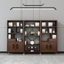 New Chinese Solid Wood Book Frame Combined Modern Simple Dobao Gattle Display Cabinet Zen Book Cabinet Decoration Cabinet