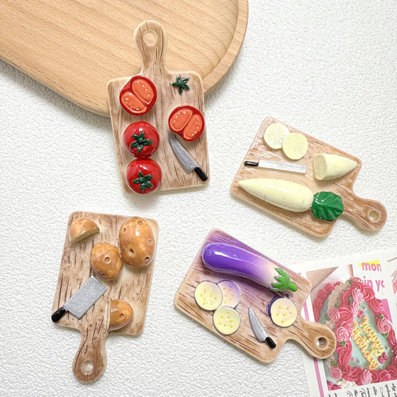 야채 커팅 보드 감자와 토마토 DIY 냉장고 스티커 저장 상자 상자 액세서리 수지 액세서리 자동차 야채 커팅 보드 감자와 토마토 DIY 냉장고 스티커 저장 상자 상자 액세서리 수지 액세서리 자동차