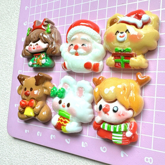 만화 크리스마스 소녀 수지 액세서리 크림 접착제 DIY 헤어 클램프 헤드 로프 워터 컵 구멍 신발 만화 크리스마스 소녀 수지 액세서리 크림 접착제 DIY 헤어 클램프 헤드 로프 워터 컵 구멍 신발