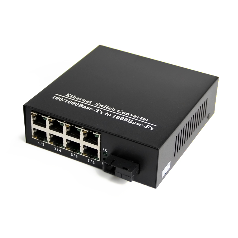 th help wang gigabit 1 optical 8 electric single-mode single-fiber optical fiber transceiver, optical fiber, one optical eight electric photoelectric converter