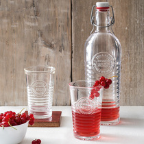 Retro 1825 limited edition carved sealed bottle Italian imported Bormioli Rocco lead-free glass spot