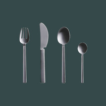 ICHI stainless steel Childrens tableware frosted knife fork spoon black titanium coating Danish imported Ole Palsby spot