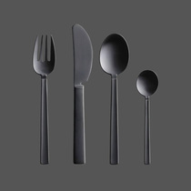 ICHI Titanium stainless steel black Titanium coated knife and fork spoon tableware Danish imported Ole Palsby spot