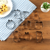 Food grade steamed bread mold animal cartoon steamed bread cut mold large pasta pattern model piggy page Family set