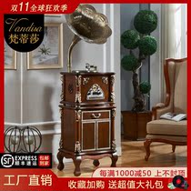 Vatica phonograph antique solid wood vinyl record player European Super Value CD Bluetooth record player vintage audio lp
