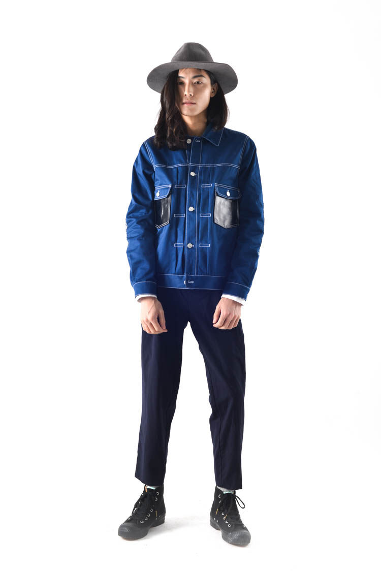 wakayama remake 古布补丁拼接 皮兜马毛皮牌 507xx 蓝布夹克_7折现价