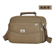 Men and women versatile and versatile Doing business with purse Thickened Canvas single shoulder bag Skew Satchel Bag ZERO wallet