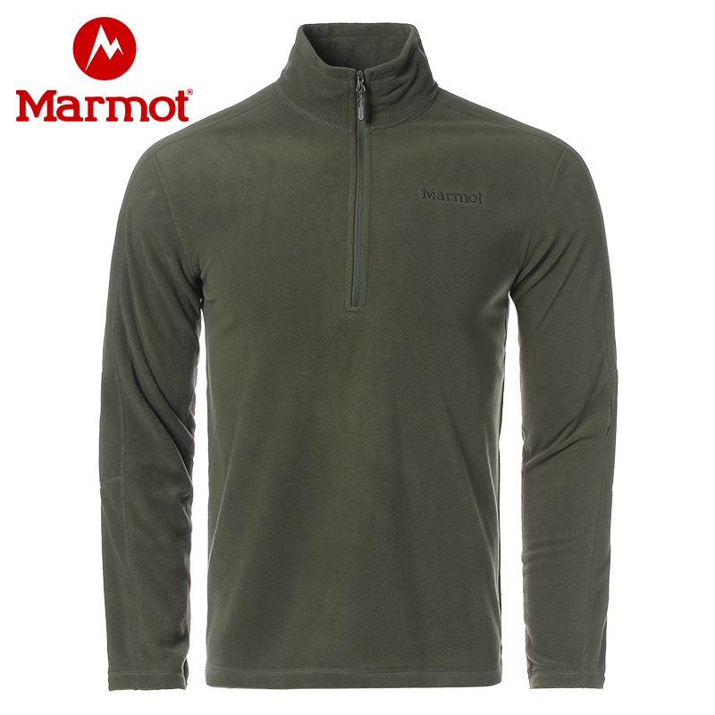 Marmot/土拨鼠鼠年冬季新款运动户外保暖弹力男女套头抓绒衣夹克 