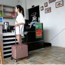Short-term Travel Universal Wheels Suitcase Woman Retro 16 Inch Pull Bar Box Little Fresher Password Box Mini Aero Crate