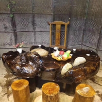 Tea table root carving tea table tree roots whole household solid wood engraving tea sea economy type Gongfu tea table dining table 329-20