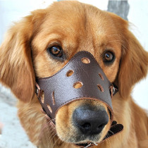 Dog mouth cover dog mask anti-bite prevention called small midsize large dog pet Pet Stopper Teddy Leather Mouth Sleeve Adjustable