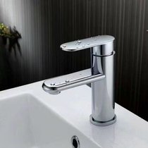 Oval hot and cold water basin faucet full copper table upper basin faucet high and low basin basin basin basin hanging Basin