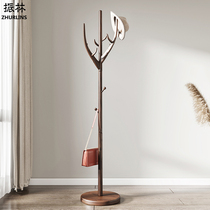 Treecoat hat rack floor solid wood log hanger home minimalist modern bedroom Nordic Vertical clothes rack
