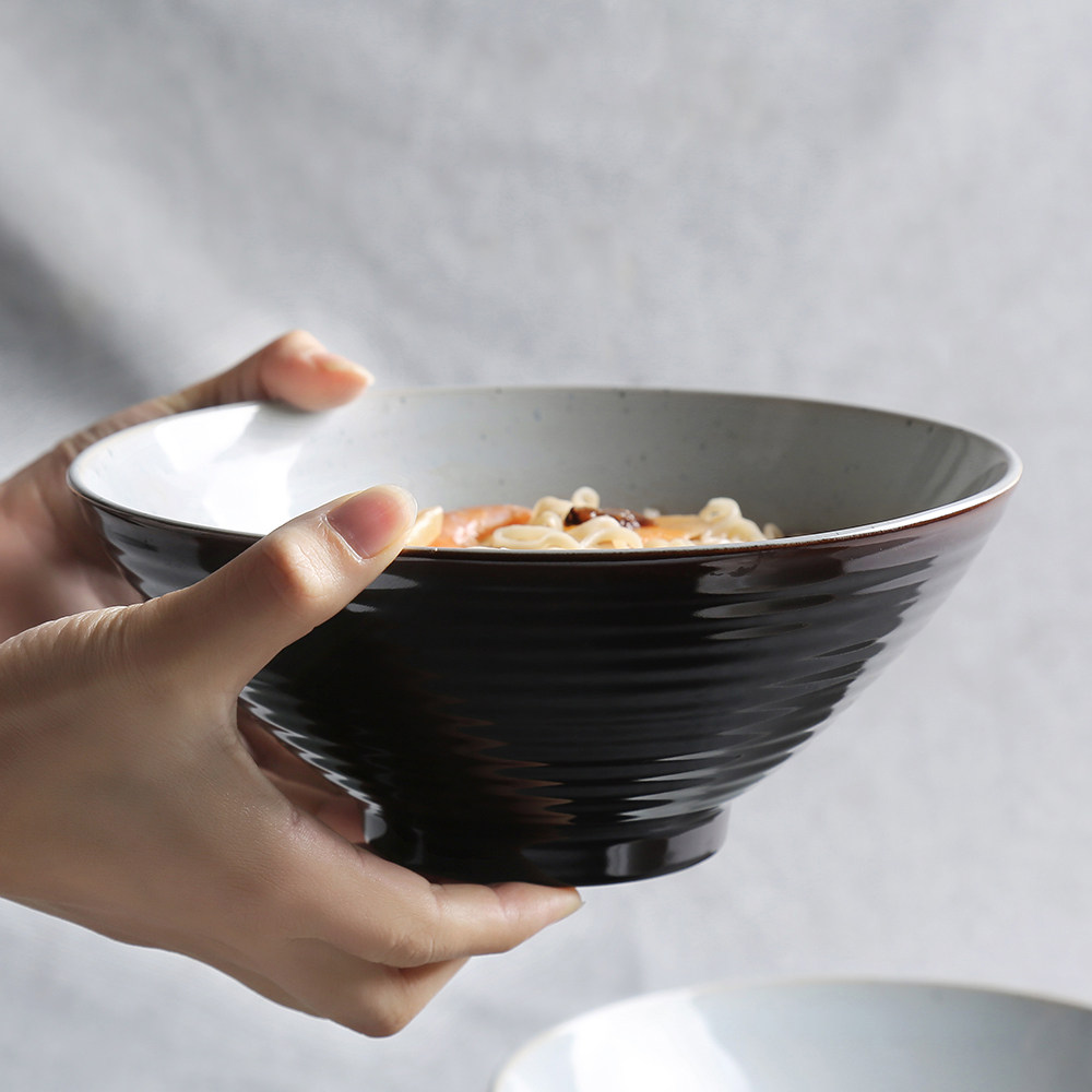 创意个性日式陶瓷大容量大碗味千拉面碗麻辣烫斗笠牛肉面碗