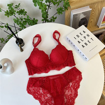 Fasted lace small breasts thin down thick Ben life year Sexy bra suit with steel ring coaling onto lingerie milk cover