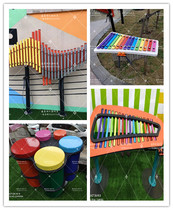 Indoor and outdoor childrens percussion instruments outdoor square beat music Wall instruments stainless steel pipe piano elite drum