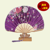 Chinese style Hanfu folding shell fan Womens portable dance costume small fresh tassel female fan Classical fan set