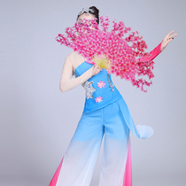 Dance fan peach blossom fan adult dance fan petal fan performance props opening dance performance square dance dance props
