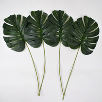 Nordic country ins style single-piece feel turtle back leaf simulation green plant fake flower green leaf living room monstera decoration