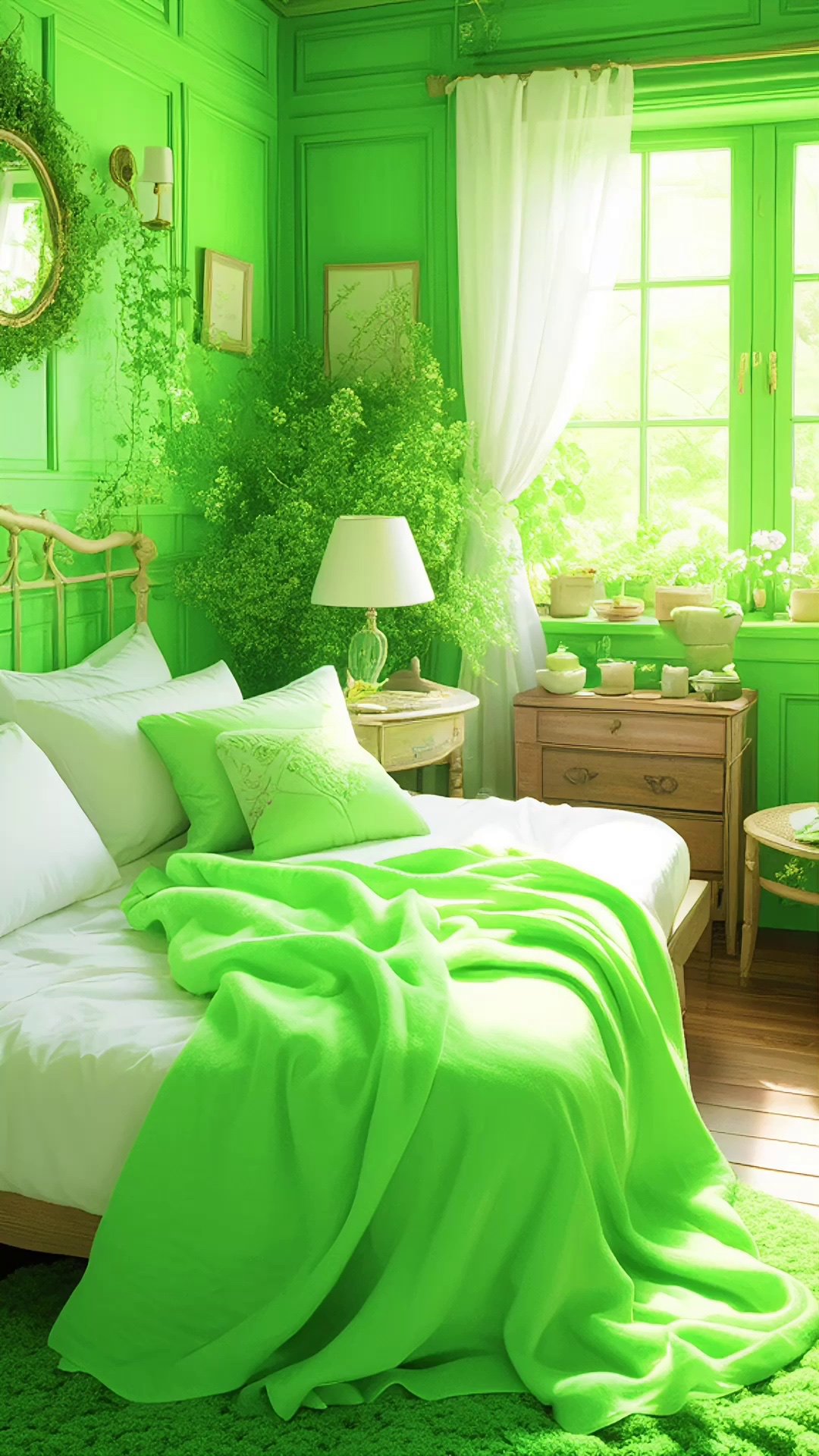 绿色森系卧室:宫崎骏漫画的浪漫