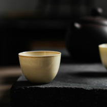 Duqing hand-made antique plant ash cup Jingdezhen handmade ceramic home kung fu cup small single cup cup