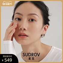 The New 2021 sterling silver round sea water pearl earrings design sense earrings really multi-hemp color earrings