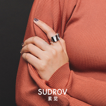 The New imitation crystal fashion personality ring female exaggerated wide ring design feeling food finger ring tide