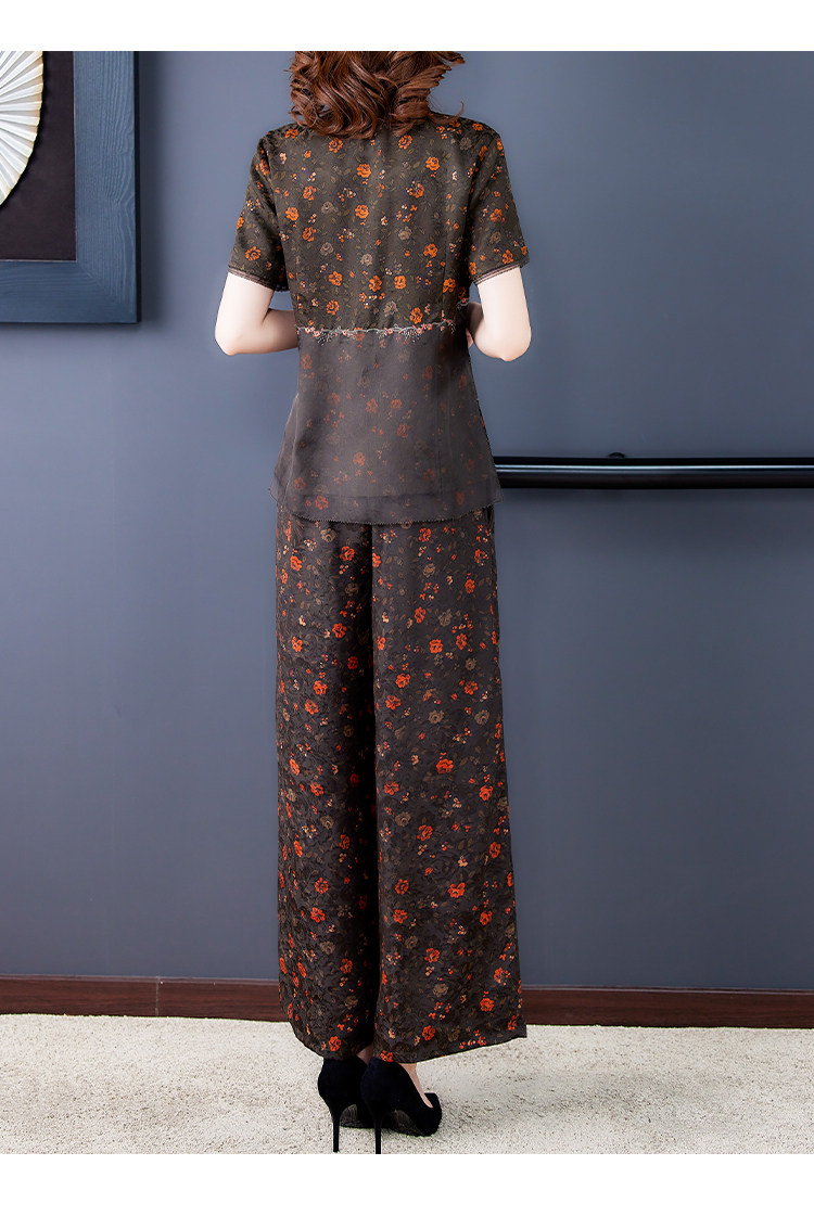 8903#套装女香云纱两件套上衣阔腿裤新款夏_雨晴网络服饰yqwlf8903