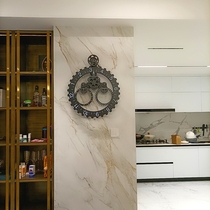 Miaoke creative clock Calendar gear wall clock Gear clock Quartz clock Mechanical wall clock Living room bedroom wall clock Silent clock