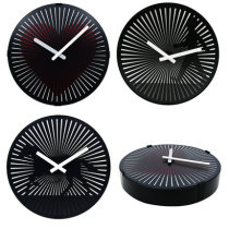 Miaoke dynamic rotating clock Creative round wall clock Living room modern wall clock Silent phantom turntable clock for sale
