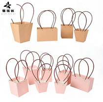 Pretty Flower Mothers Day Flower Tote Bag Paper Bag Floral Fashion Tote Box Holiday Gift Box Packaging Flower Slot Box