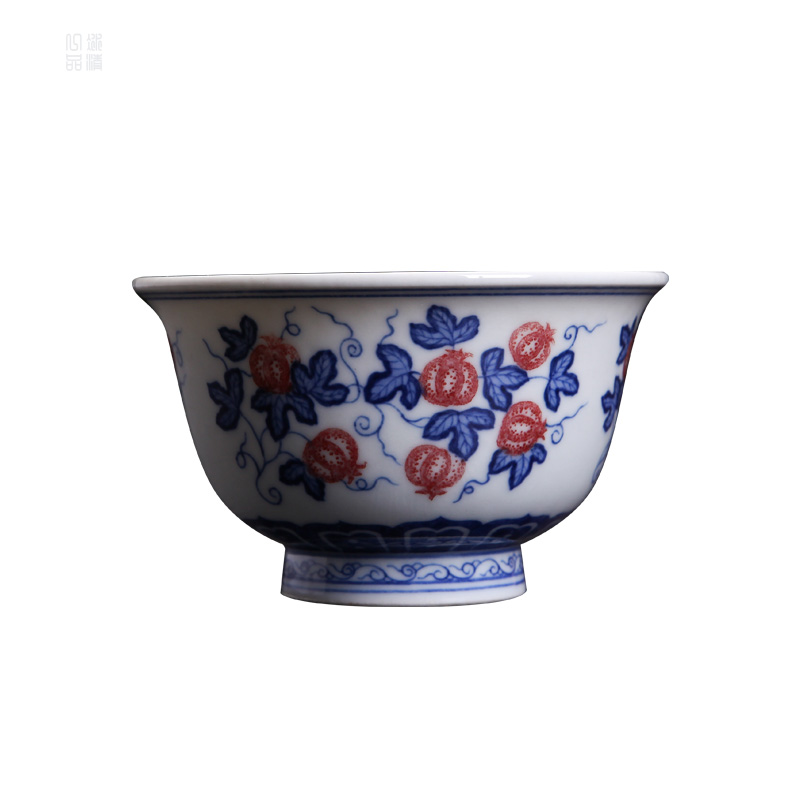 Bo wind jingdezhen porcelain youligong hand - made master cup pure checking sample tea cup ceramic kung fu tea cups