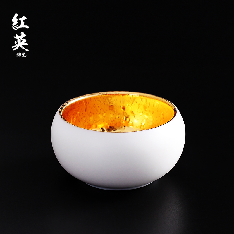 Jingdezhen kung fu tea tea set suit small single ceramic cups, teapots sample tea cup gold master cup single CPU