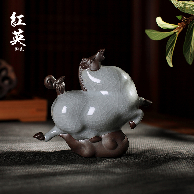 Hongying ceramic kung fu tea set with parts move furnishing articles tea tea tea tea tea tray table the success of a pet