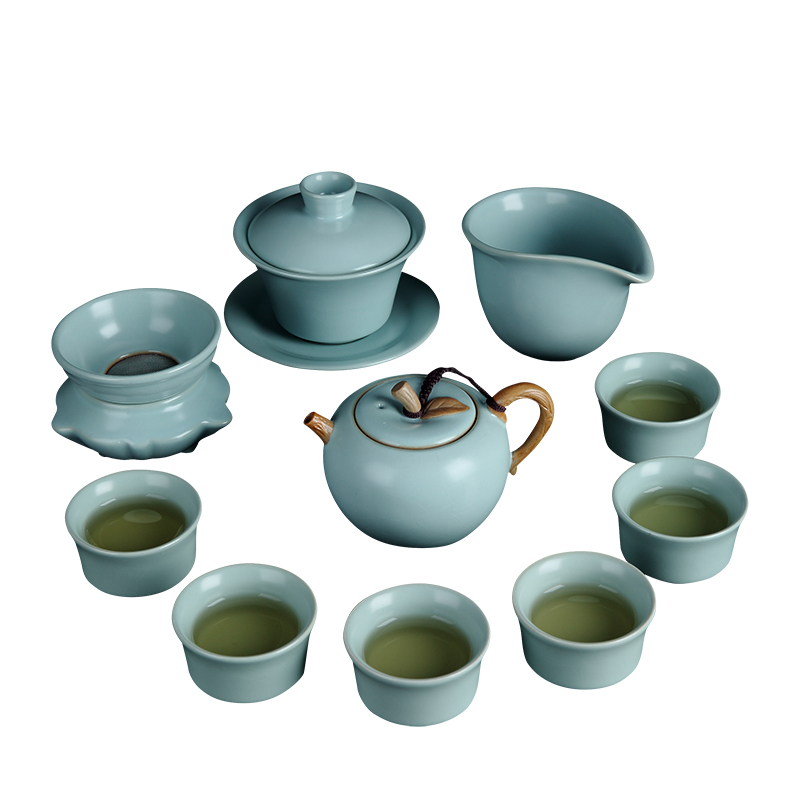 Hongying your up crack tea pot lid bowl of Chinese ceramic cups kung fu tea set the home office to receive a visitor