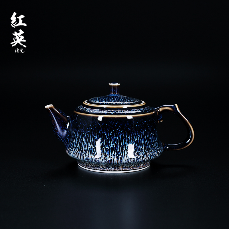 Red the jingdezhen ceramic teapot tea Red glaze, the device household kung fu tea set manually filter single pot of restoring ancient ways