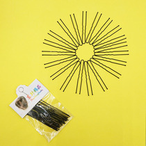 Black U-shaped chuck Hair pin fixed ball head clip disc hairpin u-shaped clip braided hair Japanese and Korean headdress hairpin