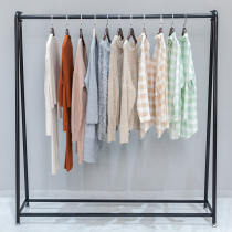 Simple modern drying rack Floor-to-ceiling balcony drying rod bedroom household storage storage net red hanging clothes rack