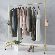Nordic clothes rack Floor-to-ceiling indoor clothes rack Balcony bedroom clothes rack Household simple cool clothes single rod type pulley