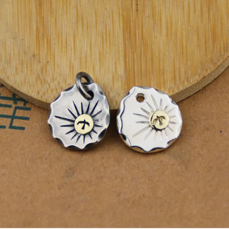 高桥吾郎goros小银饼飞鸟射线錾刻goros手工复刻吊坠配饰925纯银