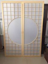 Tatami camphor pine solid wood lattice door sliding door barrier paper parchment sliding door partition Japanese chapter door