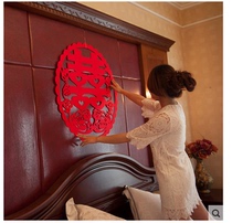 Press bed hi flannel hi word stickers non-woven hollow hi word window grilles door hi baixi wedding room background layout