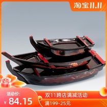 Japanese cuisine dragon boat holder sushi boat SAB boat dry ice cooking boat promotion salmon plate SAB plate
