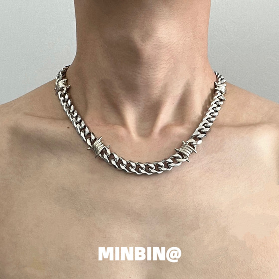 미국 가시 목걸이 남성 트렌디 한 쿠바 체인 힙합 힙합 목걸이 틈새 틈새 디자인 고급 쇄골 체인 남성 미국 가시 목걸이 남성 트렌디 한 쿠바 체인 힙합 힙합 목걸이 틈새 틈새 디자인 고급 쇄골 체인 남성