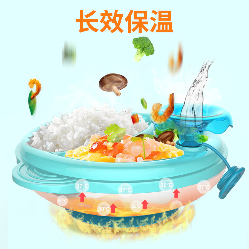 鲸鱼注水保温餐盘儿童宝宝碗吸盘碗婴幼儿餐具注水辅食碗保温碗产品展示图5